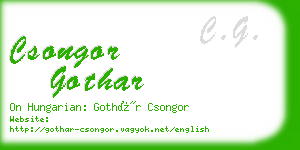 csongor gothar business card